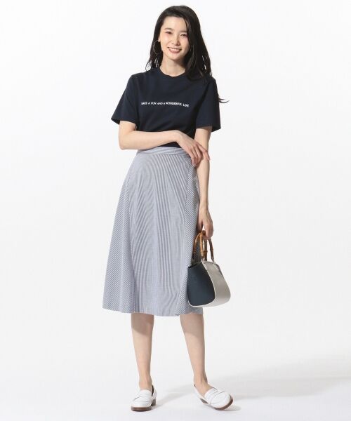 L size ONWARD(大きいサイズ) / エルサイズオンワード ミニ・ひざ丈スカート | 【シワになりにくい・洗える】サッカージャージー スカート | 詳細3