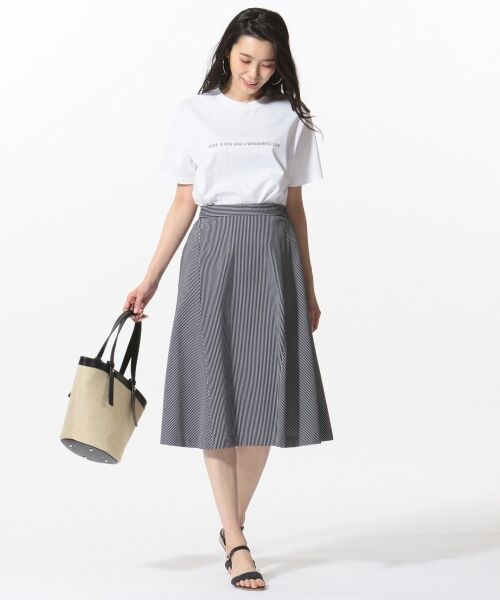 L size ONWARD(大きいサイズ) / エルサイズオンワード ミニ・ひざ丈スカート | 【シワになりにくい・洗える】サッカージャージー スカート | 詳細13