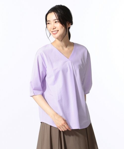 L size ONWARD(大きいサイズ) / エルサイズオンワード Tシャツ | 【日本製】J-CAMICIEボリューム袖 カットソー | 詳細4