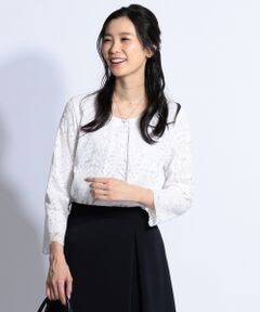 L size ONWARD(大きいサイズ) / エルサイズオンワード Tシャツ | 【洗える】Lala Lace カットソー