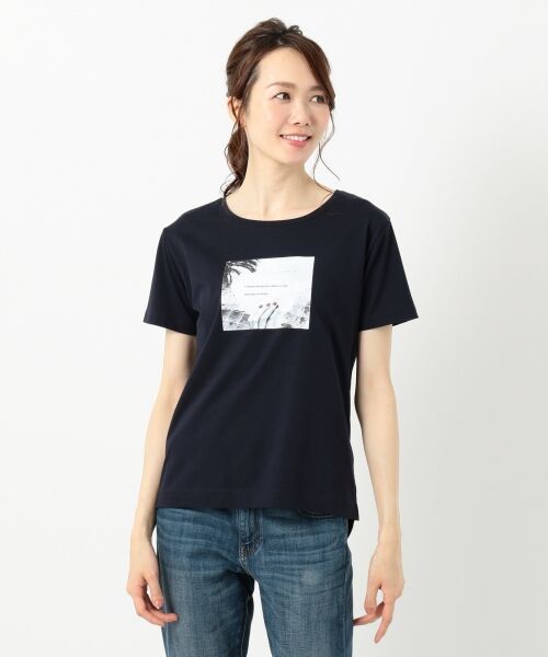 L size ONWARD(大きいサイズ) / エルサイズオンワード Tシャツ | 【UVケア＆接触冷感】フォトプリント Tシャツ | 詳細16