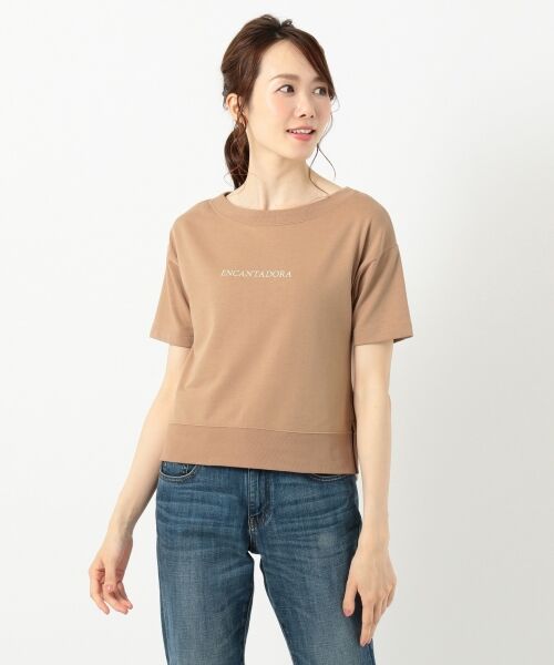 L size ONWARD(大きいサイズ) / エルサイズオンワード Tシャツ | 【UVケア】ミニ裏毛プリント Tシャツ | 詳細13