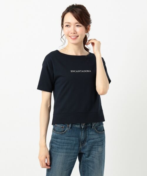 L size ONWARD(大きいサイズ) / エルサイズオンワード Tシャツ | 【UVケア】ミニ裏毛プリント Tシャツ | 詳細16