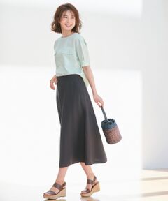 【洗える】LINEN OX スカート