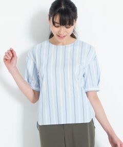 L size ONWARD(大きいサイズ) / エルサイズオンワード トップス | 【洗える】JOYCE パフスリーブ ストレッチブラウス