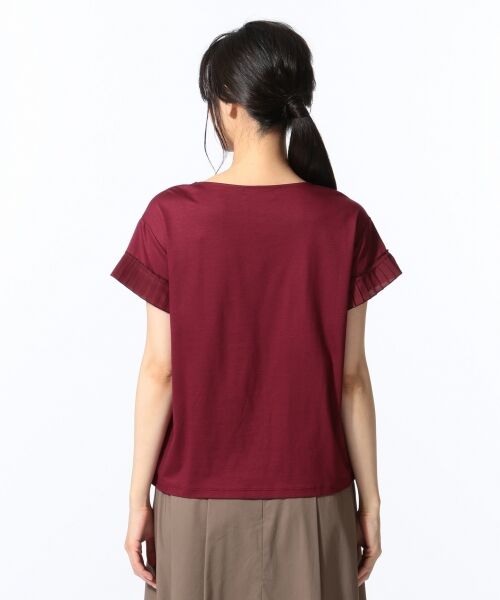 L size ONWARD(大きいサイズ) / エルサイズオンワード Tシャツ | Aiolity Jersey 袖プリーツ カットソー | 詳細4