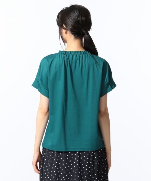 L size ONWARD(大きいサイズ) / エルサイズオンワード Tシャツ | Aiolity Jersey 襟ギャザー カットソー | 詳細8