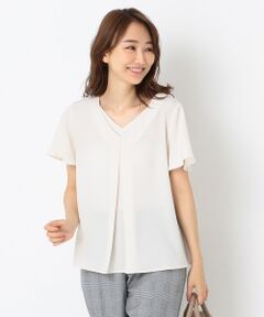 L size ONWARD(大きいサイズ) / エルサイズオンワード トップス | 【洗える】デシンタック ブラウス