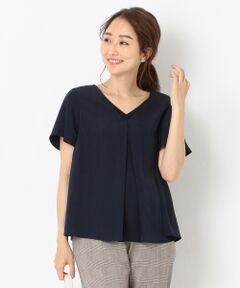 L size ONWARD(大きいサイズ) / エルサイズオンワード トップス | 【洗える】デシンタック ブラウス