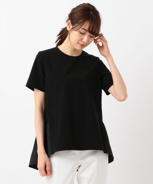 セール】 【洗える】SOFT COMPACT JERSEY ぺプラム カットソー （T 