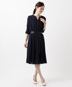 L size ONWARD(大きいサイズ) / エルサイズオンワード ミニ丈・ひざ丈ワンピース | 【洗える】イタリア NALYA ワンピース