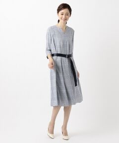 L size ONWARD(大きいサイズ) / エルサイズオンワード ミニ丈・ひざ丈ワンピース | 【洗える】イタリア NALYA ワンピース