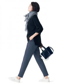 L size ONWARD(大きいサイズ) / エルサイズオンワード その他パンツ | 【マガジン掲載】2WAYストレッチ テーパードパンツ(検索番号M55)