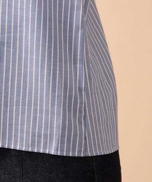 L size ONWARD(大きいサイズ) / エルサイズオンワード トップス | 【洗える】キュプラコットンストライプ ブラウス | 詳細11