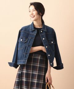 L size ONWARD(大きいサイズ) / エルサイズオンワード Gジャン・デニムジャケット | 【驚きの伸縮性】10oz Stretch Denim 美シルエットデニムジャケット