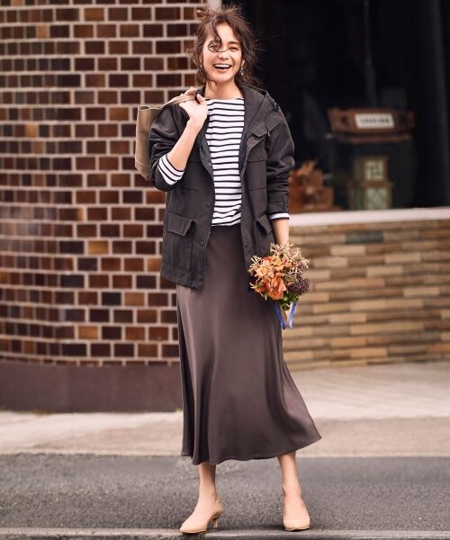 セール 中村アンさん着用 Armor Luxドロップショルダーボーダー カットソー Tシャツ L Size Onward 大きいサイズ エルサイズオンワード ファッション通販 タカシマヤファッションスクエア