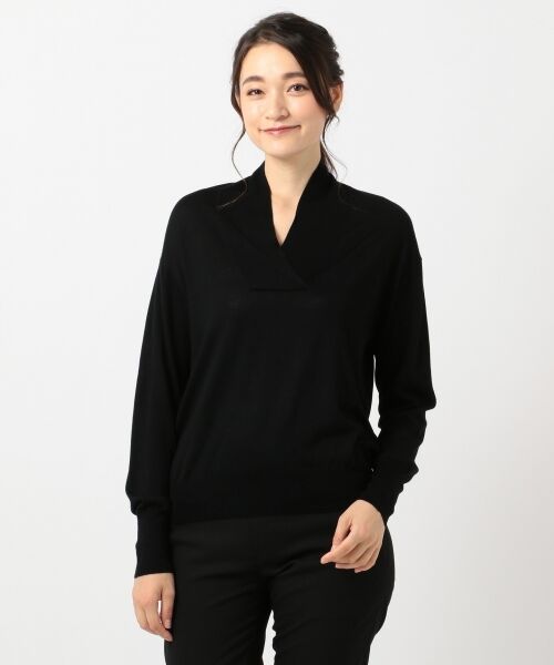 L size ONWARD(大きいサイズ) / エルサイズオンワード ニット・セーター | Wool Silk Cashmere ニュアンスネック ニット | 詳細3
