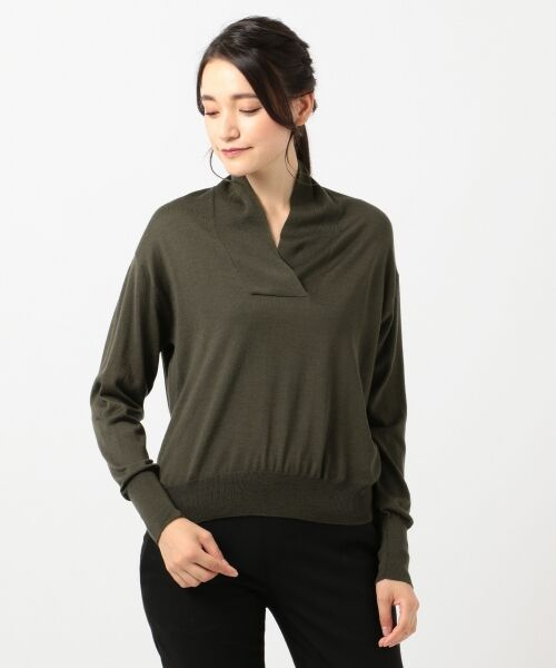 L size ONWARD(大きいサイズ) / エルサイズオンワード ニット・セーター | Wool Silk Cashmere ニュアンスネック ニット | 詳細10