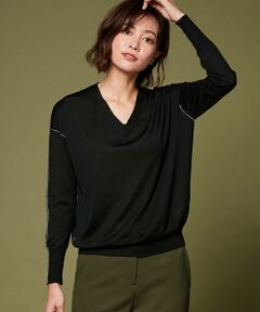 Wool Silk Cashmere Vネック ニット