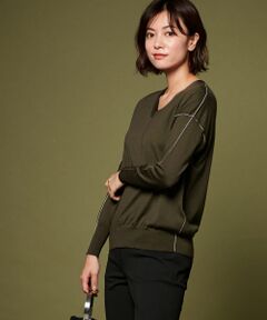 Wool Silk Cashmere Vネック ニット