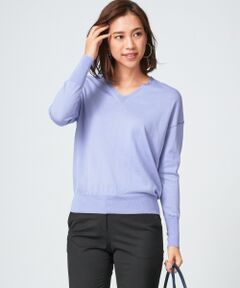 Wool Silk Cashmere Vネック ニット