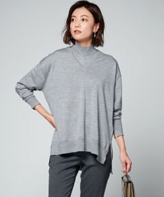 【洗える】Compact Wool Vネックニット