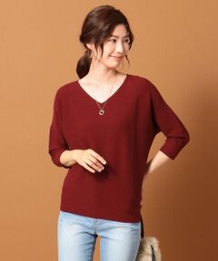 L size ONWARD(大きいサイズ) / エルサイズオンワード ニット・セーター | 【洗える】ヴィスコースストレッチ ドルマンスリーブ ニット