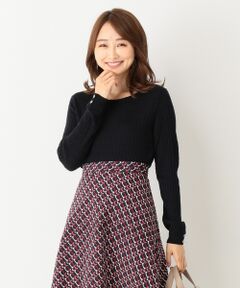 L size ONWARD(大きいサイズ) / エルサイズオンワード ニット・セーター | 【洗える】イタリーヤーンケーブル プルオーバー