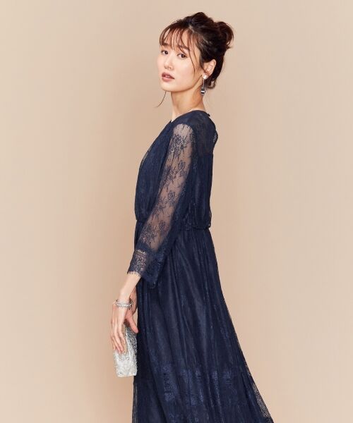 セール Prier 総レースロング ワンピース ドレス L Size Onward 大きいサイズ エルサイズオンワード ファッション通販 タカシマヤファッションスクエア