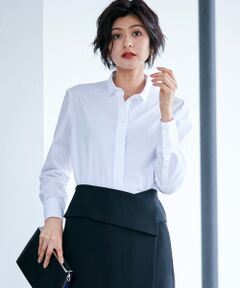 L size ONWARD(大きいサイズ) / エルサイズオンワード トップス | 【mi-mollet掲載】Cotton Poplin ブラウス