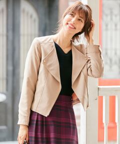 L size ONWARD(大きいサイズ) / エルサイズオンワード レザーブルゾン・ジャケット | スエーディーノーブル ブルゾン