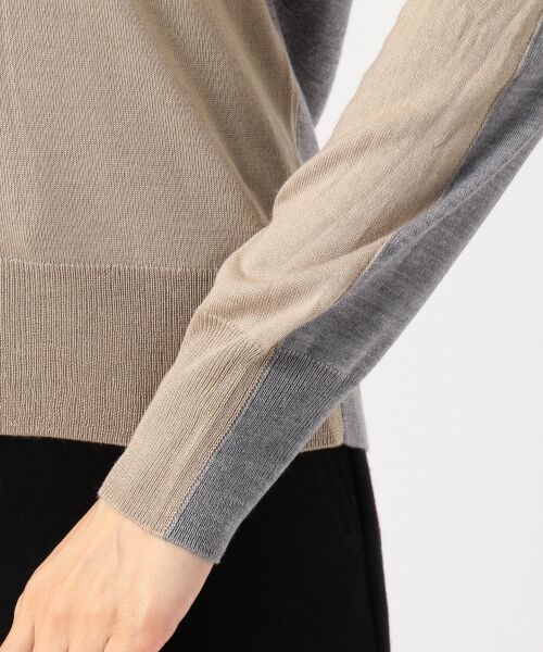 L size ONWARD(大きいサイズ) / エルサイズオンワード ニット・セーター | 【シルク＆カシミヤ混】Wool Silk Cashmere Vネックニット | 詳細9