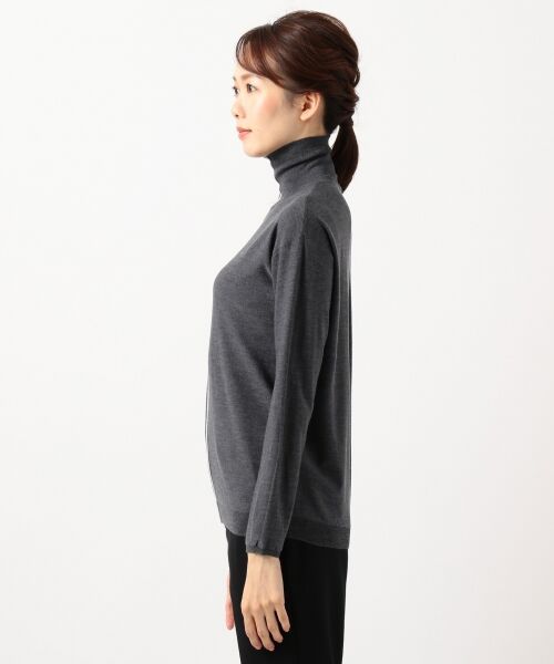 L size ONWARD(大きいサイズ) / エルサイズオンワード ニット・セーター | 【シルク＆カシミヤ混】Wool Silk Cashmere ハイネックニット | 詳細1