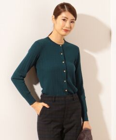 【洗える】BASIC KNIT クルーネック カーディガン