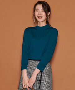 【洗える】BASIC KNIT モックネック ニット