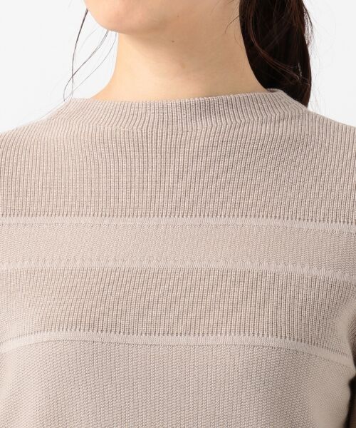 L size ONWARD(大きいサイズ) / エルサイズオンワード ニット・セーター | 【洗える】ウールアクリルシャドーボーダー ニット | 詳細5