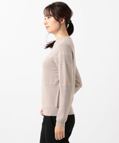 L size ONWARD(大きいサイズ) / エルサイズオンワード ニット・セーター | 【洗える】ウールアクリルシャドーボーダー ニット | 詳細3