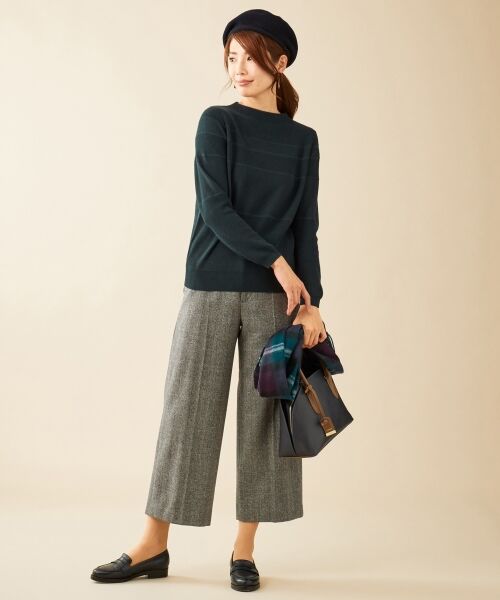 L size ONWARD(大きいサイズ) / エルサイズオンワード ニット・セーター | 【洗える】ウールアクリルシャドーボーダー ニット | 詳細11