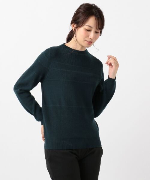 L size ONWARD(大きいサイズ) / エルサイズオンワード ニット・セーター | 【洗える】ウールアクリルシャドーボーダー ニット | 詳細12