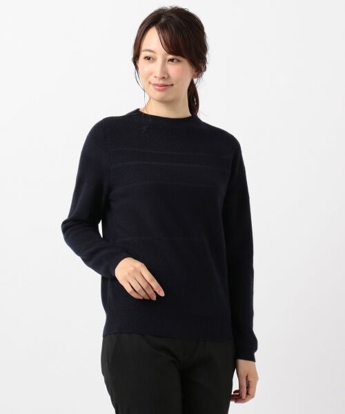 L size ONWARD(大きいサイズ) / エルサイズオンワード ニット・セーター | 【洗える】ウールアクリルシャドーボーダー ニット | 詳細14