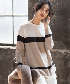 L size ONWARD(大きいサイズ) / エルサイズオンワード ニット・セーター | 【洗える】カラーブロックニット