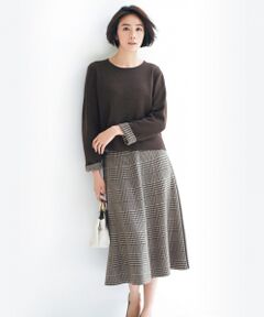 L size ONWARD(大きいサイズ) / エルサイズオンワード ロング・マキシ丈ワンピース | 【着まわし力抜群】リバーシブル ニットセットアップ(検索番号R54)