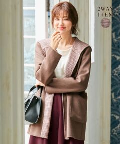 L size ONWARD(大きいサイズ) / エルサイズオンワード その他アウター | 【2WAY】リバーシブルウールリバー コート