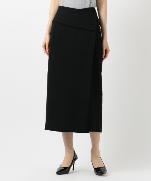 L size ONWARD(大きいサイズ) / エルサイズオンワード ミニ・ひざ丈スカート | 【mi-molletコラボ】Compact Double Cloth スカート | 詳細4