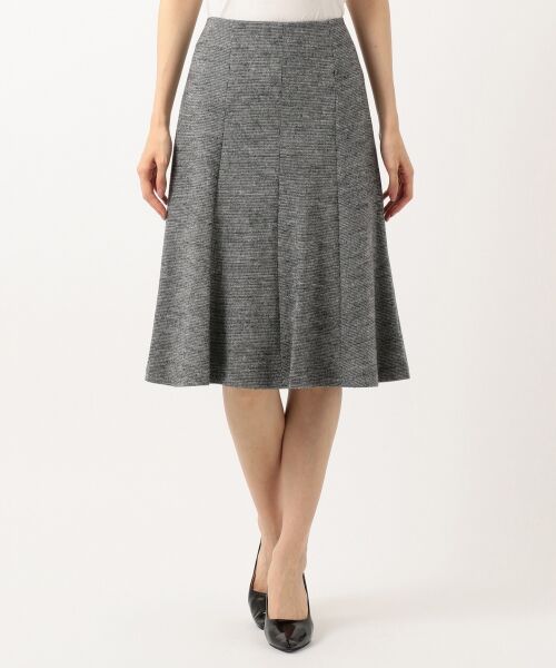 【セール】 【セットアップ対応】ウールジャカードジャージー スカート （ミニ・ひざ丈スカート）｜L size ONWARD(大きいサイズ