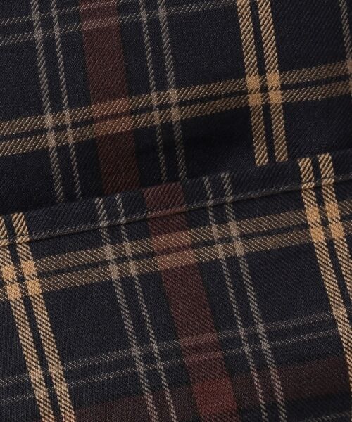 L size ONWARD(大きいサイズ) / エルサイズオンワード トップス | 【洗える】コットンリヨセルブラッシュチェック2 スタンドフリル ブラウス | 詳細11