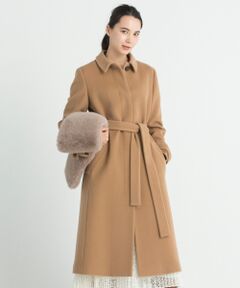 L size ONWARD(大きいサイズ) / エルサイズオンワード ステンカラーコート | MENCHI ウールビーバー ステンカラーコート