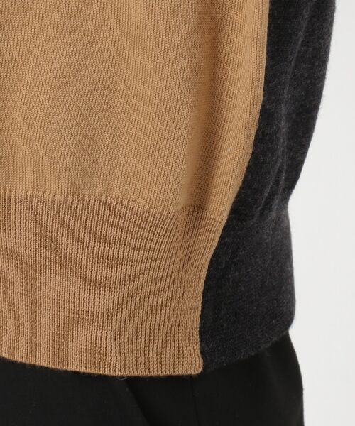 L size ONWARD(大きいサイズ) / エルサイズオンワード ニット・セーター | Bicolor Wool タートルネックニット | 詳細9