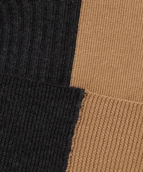 L size ONWARD(大きいサイズ) / エルサイズオンワード ニット・セーター | Bicolor Wool タートルネックニット | 詳細10