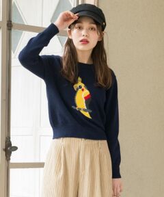 L size ONWARD(大きいサイズ) / エルサイズオンワード ニット・セーター | 【L'aube】コッカテールインターシャ ニット